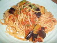 ナスのミートソース