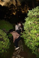 ホタルを眺める参加者の方々