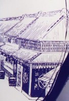 蔵の町並みのイラスト